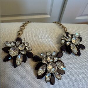 Elegant Gold and Purple j Crew Statement Necklace